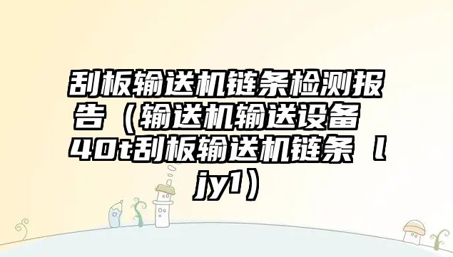 刮板輸送機(jī)鏈條檢測(cè)報(bào)告（輸送機(jī)輸送設(shè)備 40t刮板輸送機(jī)鏈條 ljy1）