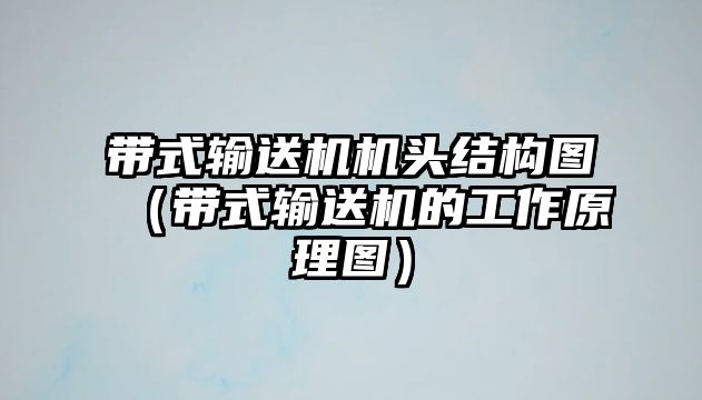 帶式輸送機機頭結(jié)構(gòu)圖（帶式輸送機的工作原理圖）