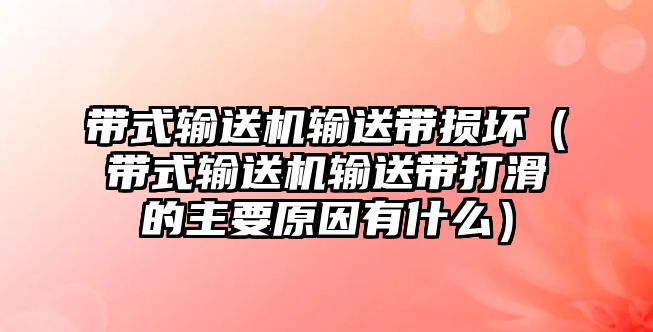 帶式輸送機輸送帶損壞（帶式輸送機輸送帶打滑的主要原因有什么）