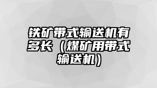 鐵礦帶式輸送機(jī)有多長（煤礦用帶式輸送機(jī)）