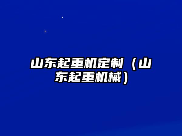 山東起重機定制（山東起重機械）