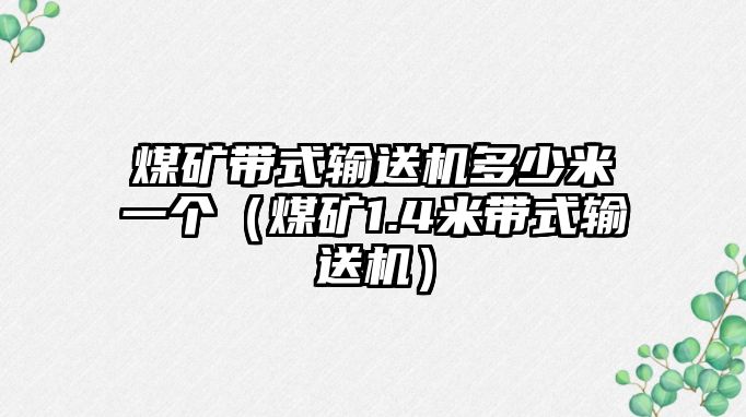 煤礦帶式輸送機(jī)多少米一個(gè)（煤礦1.4米帶式輸送機(jī)）