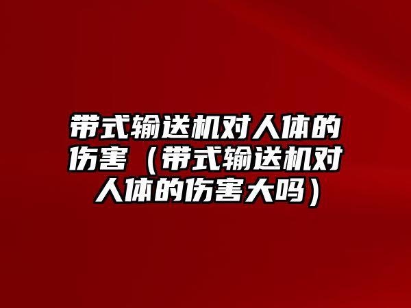 帶式輸送機對人體的傷害（帶式輸送機對人體的傷害大嗎）