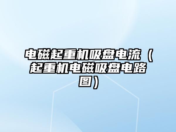 電磁起重機吸盤電流（起重機電磁吸盤電路圖）