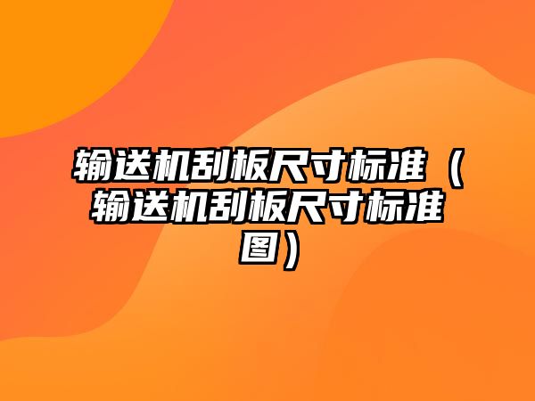 輸送機刮板尺寸標準（輸送機刮板尺寸標準圖）