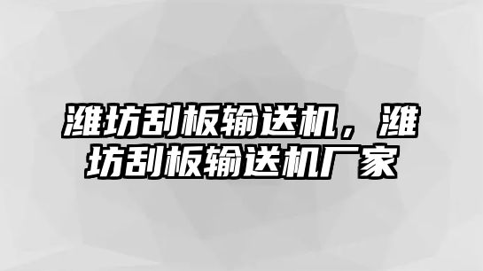 濰坊刮板輸送機，濰坊刮板輸送機廠家