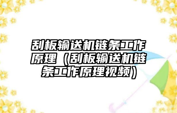 刮板輸送機(jī)鏈條工作原理（刮板輸送機(jī)鏈條工作原理視頻）