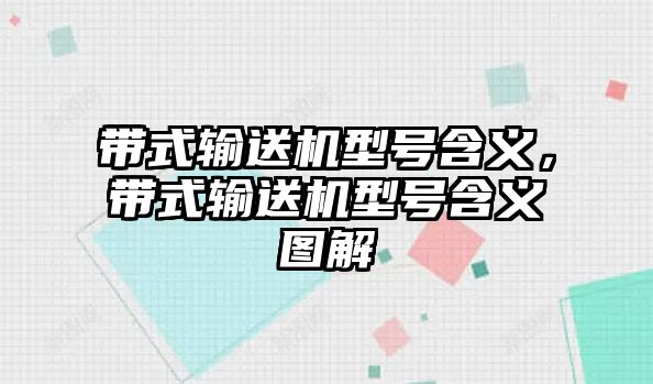 帶式輸送機(jī)型號(hào)含義，帶式輸送機(jī)型號(hào)含義圖解