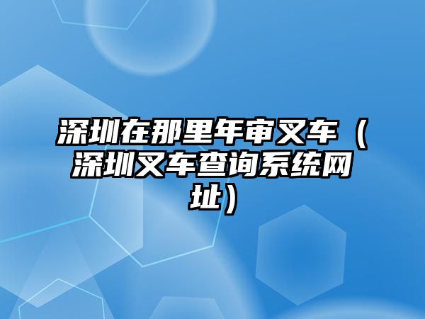 深圳在那里年審叉車(chē)（深圳叉車(chē)查詢(xún)系統(tǒng)網(wǎng)址）