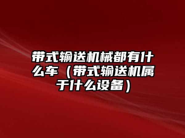 帶式輸送機(jī)械都有什么車（帶式輸送機(jī)屬于什么設(shè)備）