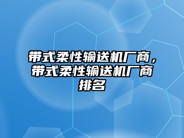 帶式柔性輸送機(jī)廠商，帶式柔性輸送機(jī)廠商排名