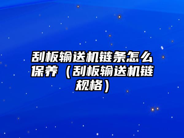 刮板輸送機(jī)鏈條怎么保養(yǎng)（刮板輸送機(jī)鏈規(guī)格）