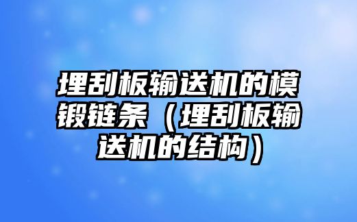 埋刮板輸送機的模鍛鏈條（埋刮板輸送機的結(jié)構(gòu)）