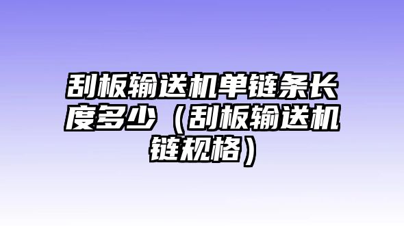 刮板輸送機單鏈條長度多少（刮板輸送機鏈規(guī)格）