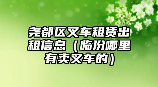 堯都區(qū)叉車租賃出租信息（臨汾哪里有賣叉車的）