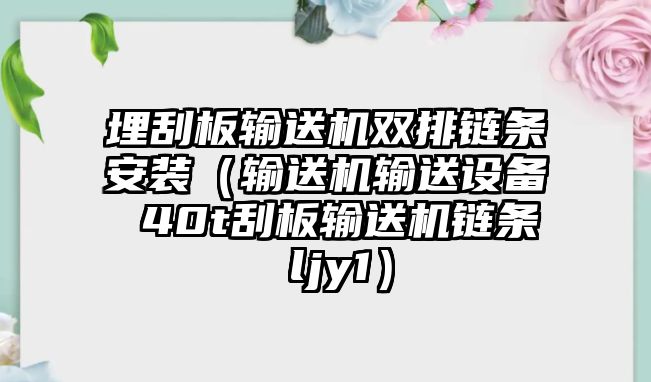 埋刮板輸送機(jī)雙排鏈條安裝（輸送機(jī)輸送設(shè)備 40t刮板輸送機(jī)鏈條 ljy1）