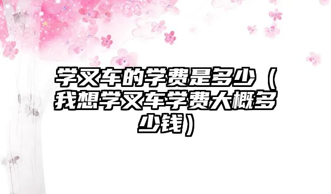 學(xué)叉車的學(xué)費(fèi)是多少（我想學(xué)叉車學(xué)費(fèi)大概多少錢）