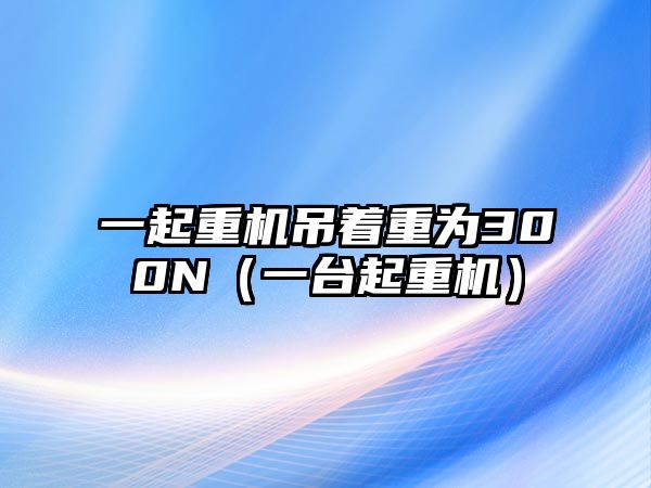 一起重機(jī)吊著重為300N（一臺起重機(jī)）