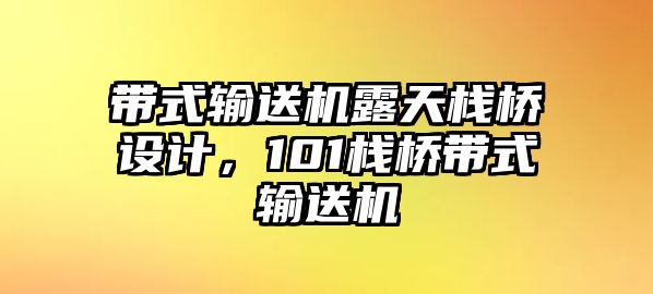 帶式輸送機(jī)露天棧橋設(shè)計，101棧橋帶式輸送機(jī)