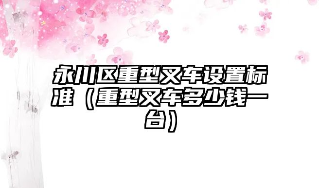 永川區(qū)重型叉車設(shè)置標準（重型叉車多少錢一臺）