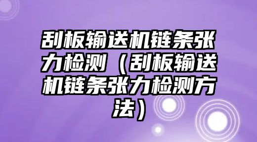 刮板輸送機(jī)鏈條張力檢測(cè)（刮板輸送機(jī)鏈條張力檢測(cè)方法）