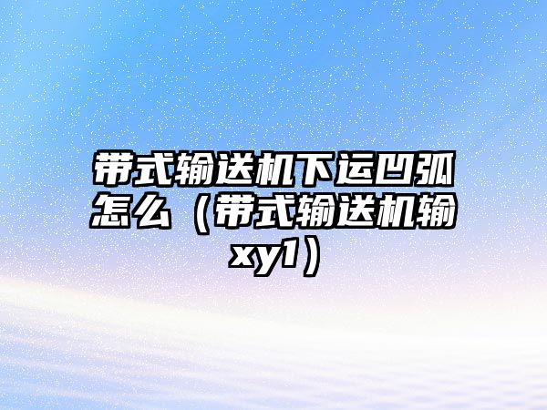 帶式輸送機下運凹弧怎么（帶式輸送機輸xy1）