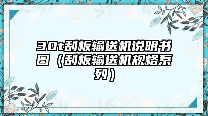 30t刮板輸送機(jī)說明書圖（刮板輸送機(jī)規(guī)格系列）