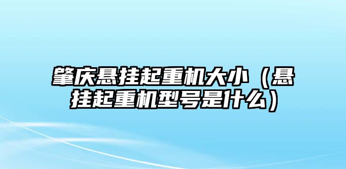 肇慶懸掛起重機大小（懸掛起重機型號是什么）