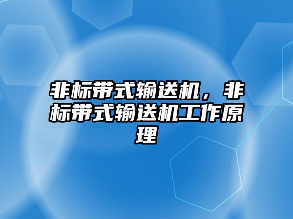 非標帶式輸送機，非標帶式輸送機工作原理