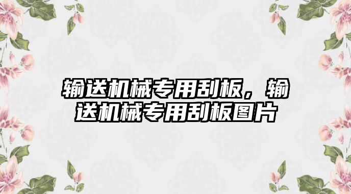 輸送機械專用刮板，輸送機械專用刮板圖片