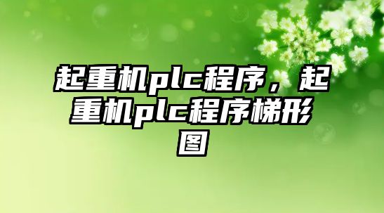 起重機plc程序，起重機plc程序梯形圖