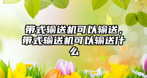 帶式輸送機可以輸送，帶式輸送機可以輸送什么