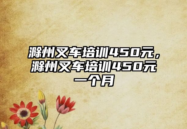 滁州叉車培訓(xùn)450元，滁州叉車培訓(xùn)450元一個月