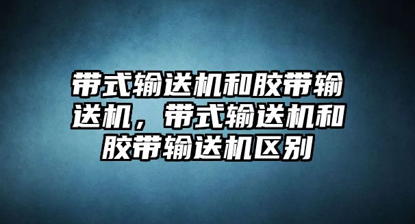 帶式輸送機(jī)和膠帶輸送機(jī)，帶式輸送機(jī)和膠帶輸送機(jī)區(qū)別