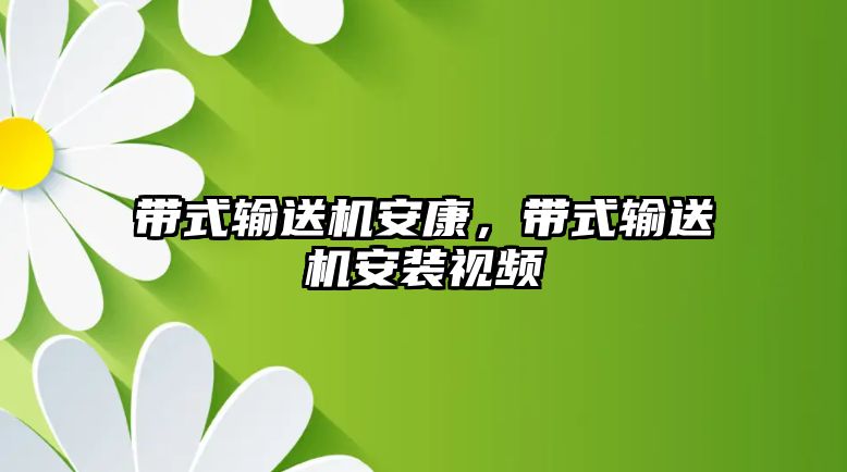 帶式輸送機(jī)安康，帶式輸送機(jī)安裝視頻