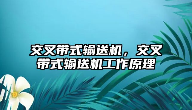 交叉帶式輸送機，交叉帶式輸送機工作原理