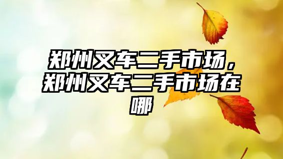 鄭州叉車(chē)二手市場(chǎng)，鄭州叉車(chē)二手市場(chǎng)在哪