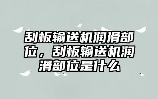 刮板輸送機(jī)潤(rùn)滑部位，刮板輸送機(jī)潤(rùn)滑部位是什么