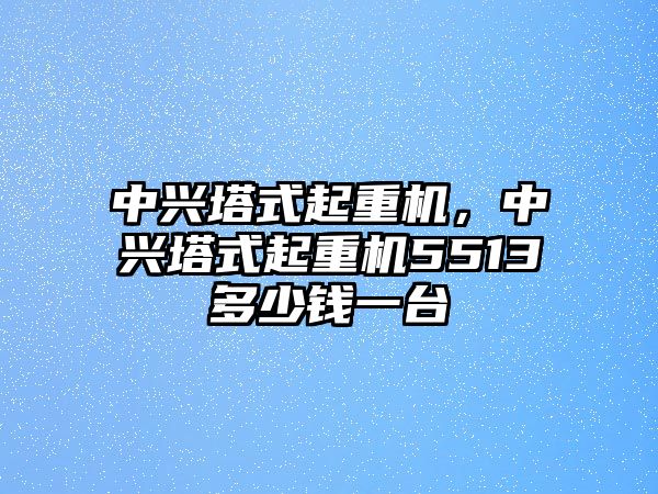 中興塔式起重機(jī)，中興塔式起重機(jī)5513多少錢一臺(tái)