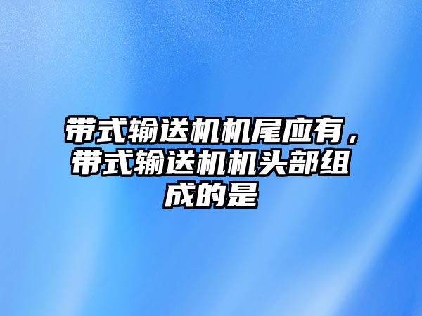 帶式輸送機機尾應有，帶式輸送機機頭部組成的是